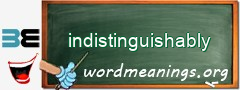 WordMeaning blackboard for indistinguishably